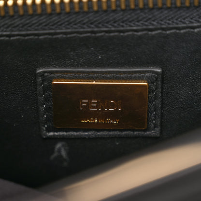 Fendi Vitello Seta Shiny Nappa Medium Peekaboo Iconic Satchel Black 7 of 10