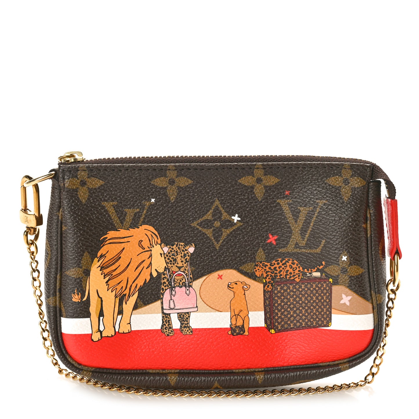Monogram 2018 Christmas Animation Mini Cats Pochette Accessories