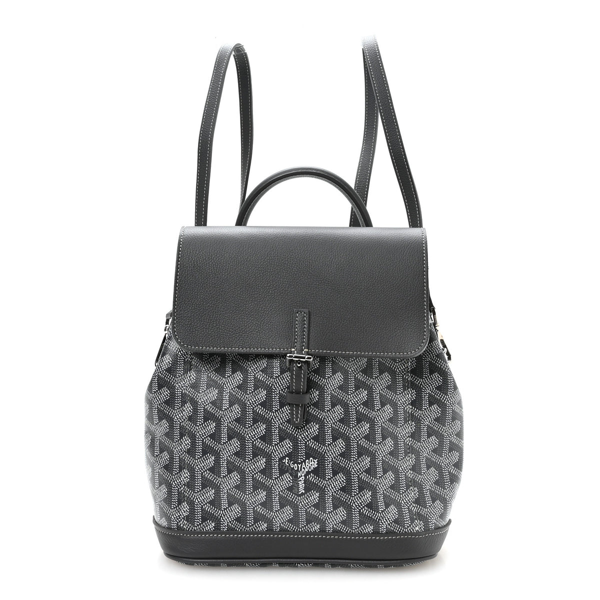 Goyardine Calfskin Mini Alpin Backpack Grey