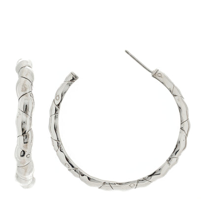 John Hardy Sterling Silver Bamboo Hoop Earrings 1 of 4