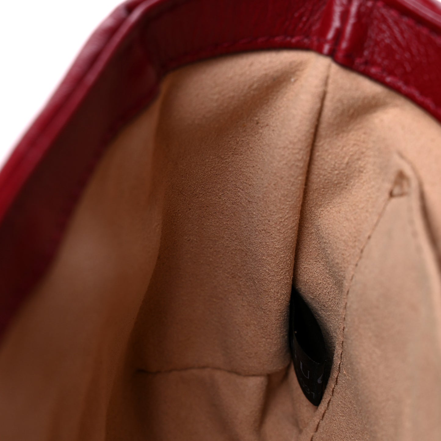 Monogram Azalea Calfskin Matelasse Diagonal Mini GG Marmont Shoulder Bag Beige Ebony New Cherry Red