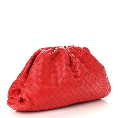 Bottega Veneta Nappa Maxi Intrecciato The Pouch Oversized Clutch Bright Red 3 of 8