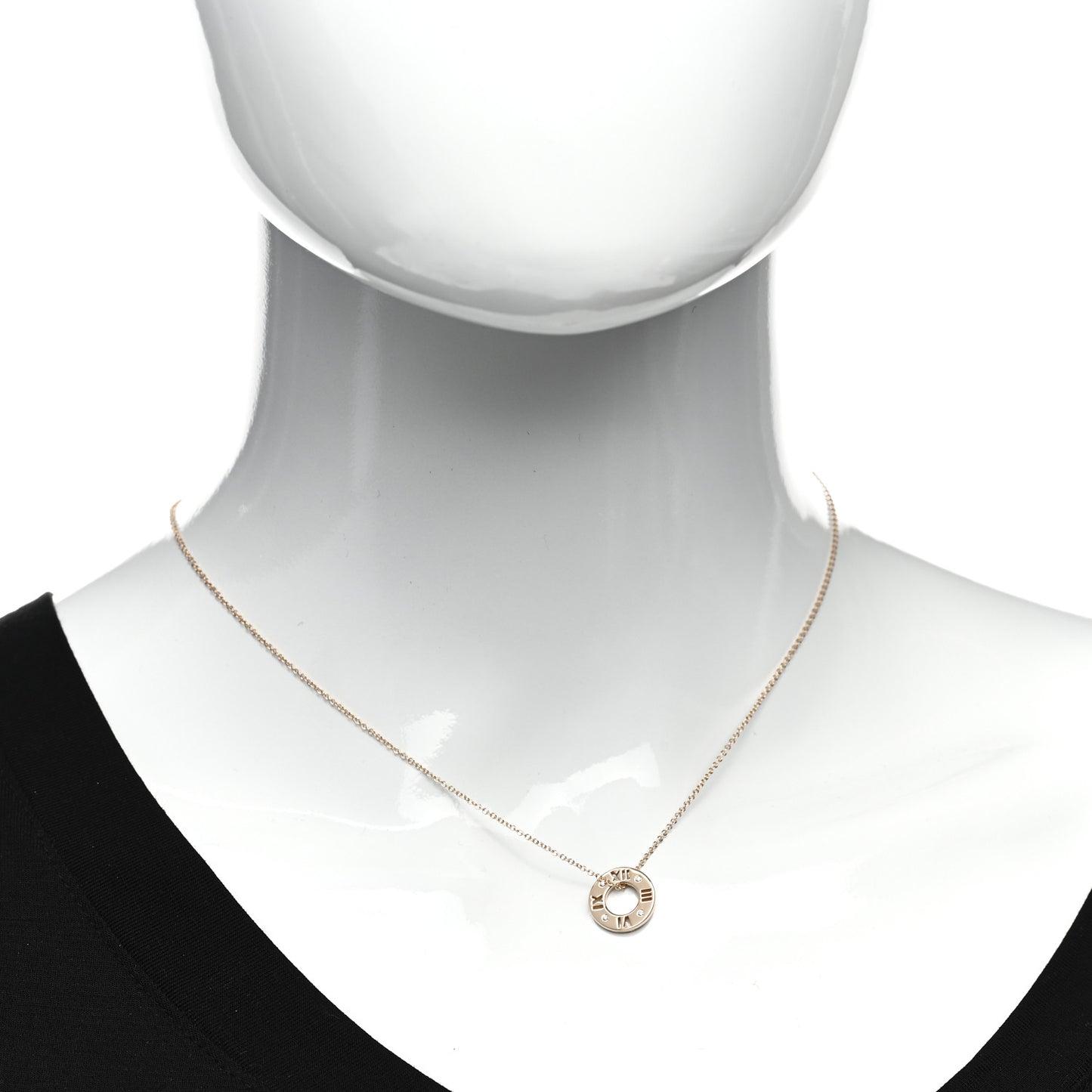 18K Rose Gold Diamond Atlas Pierced Pendant Necklace