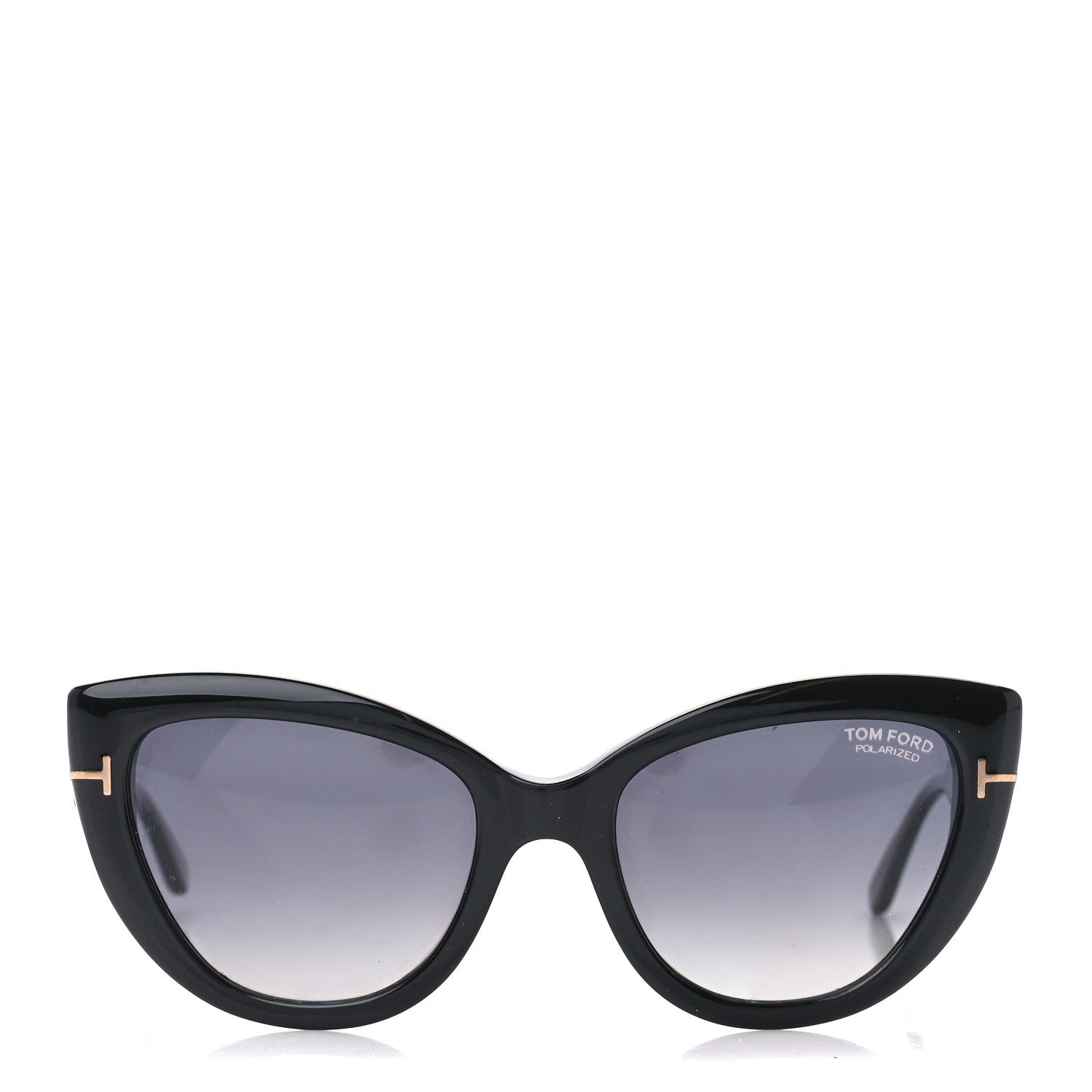 Tom Ford Acetate Polarized Anya Cat Eye Sunglasses TF762 Black 2 of 9