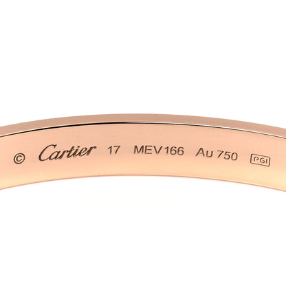 Cartier 18K Pink Gold LOVE Cuff Bracelet 17 4 of 5