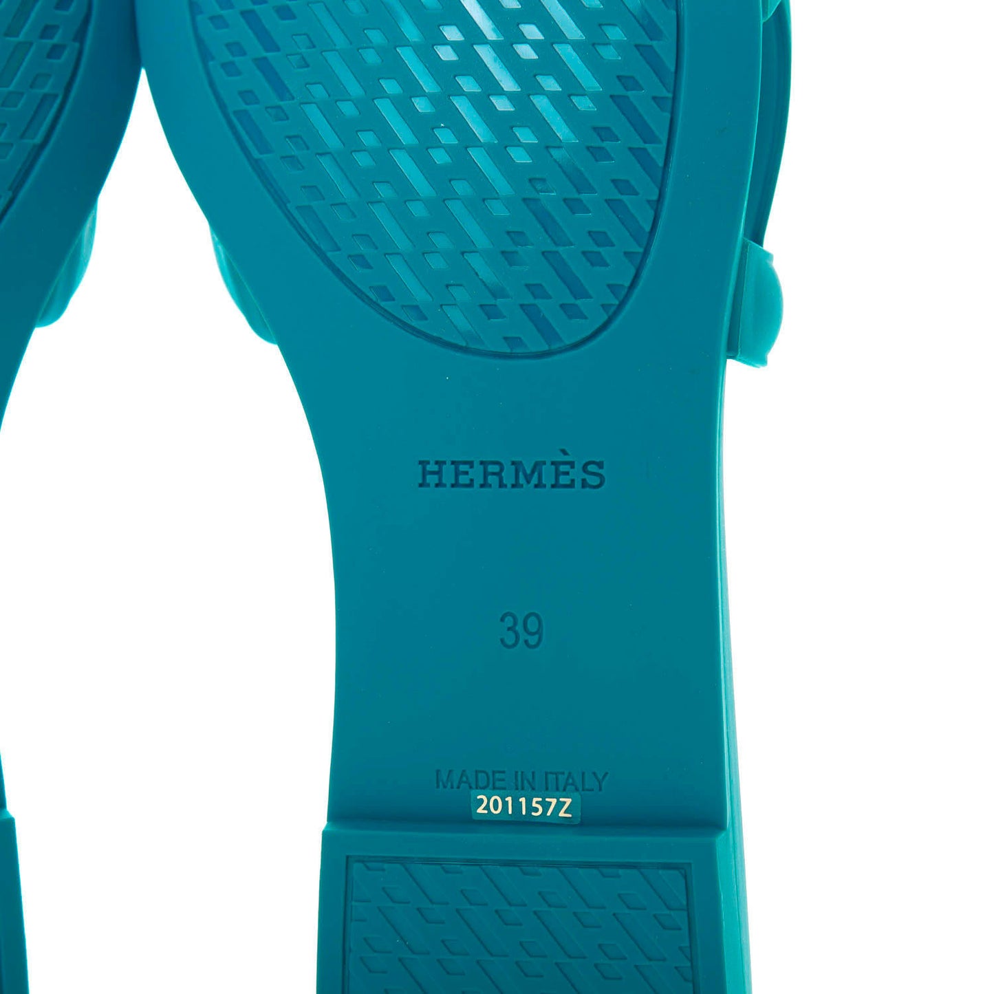 Rubber Aloha Sandals 39 Blue Vif