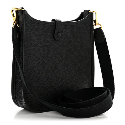 Hermes Taurillon Clemence Evelyne TPM Black 3 of 12