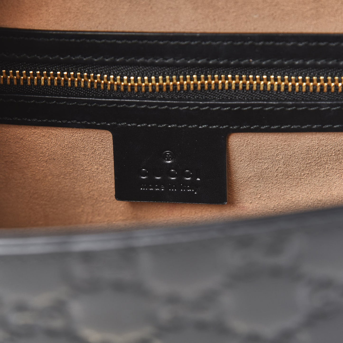 Guccissima Signature Small Padlock Top Handle Bag Black