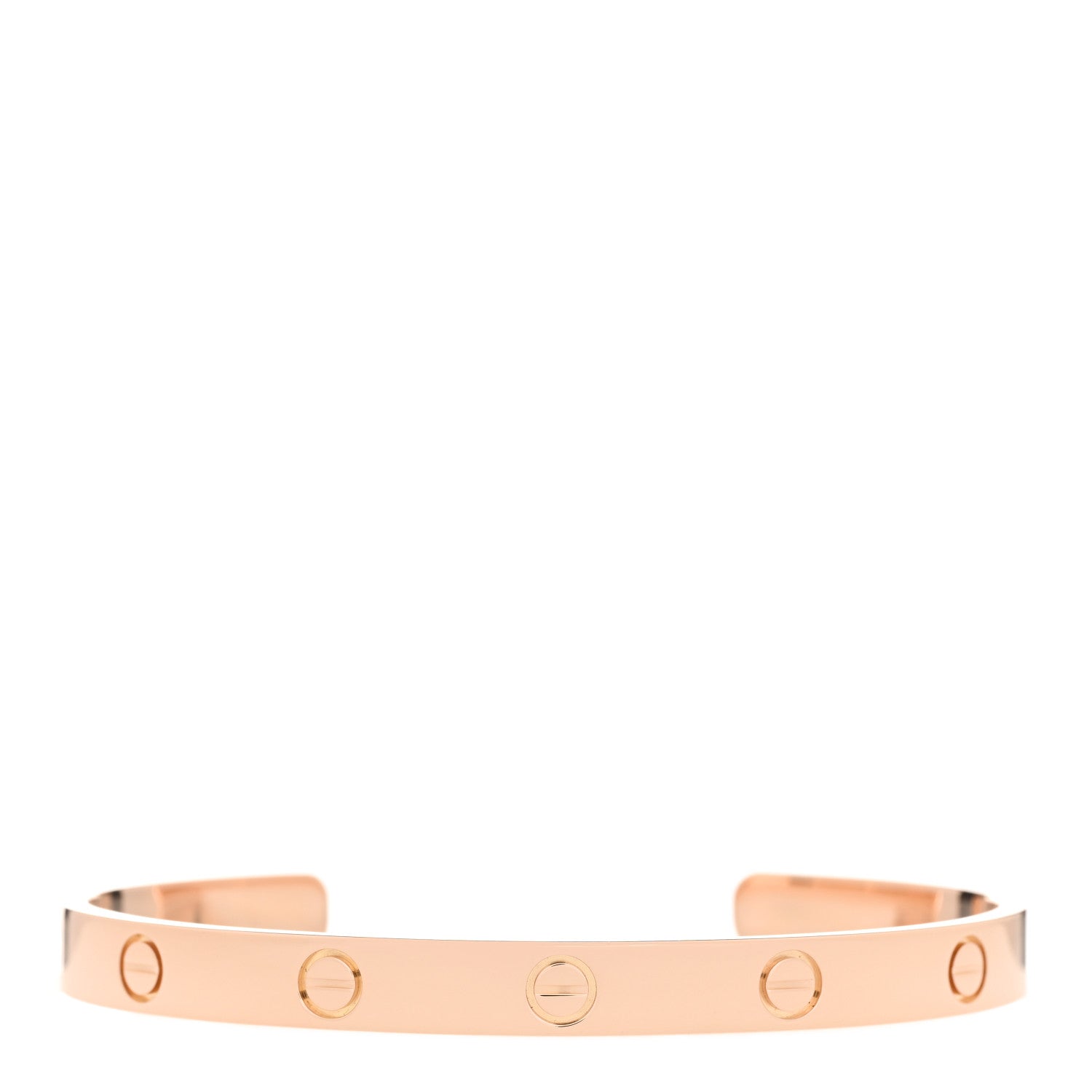 Cartier 18K Pink Gold LOVE Cuff Bracelet 18 1 of 3
