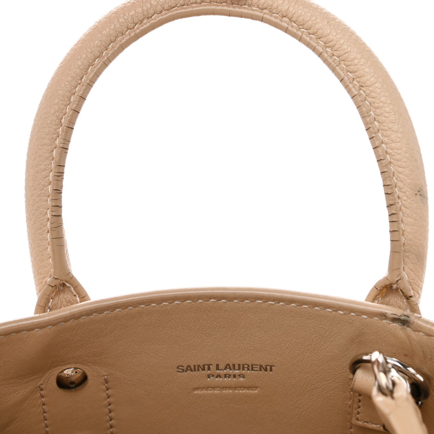 Grained Calfskin Nano Sac De Jour Dark Beige