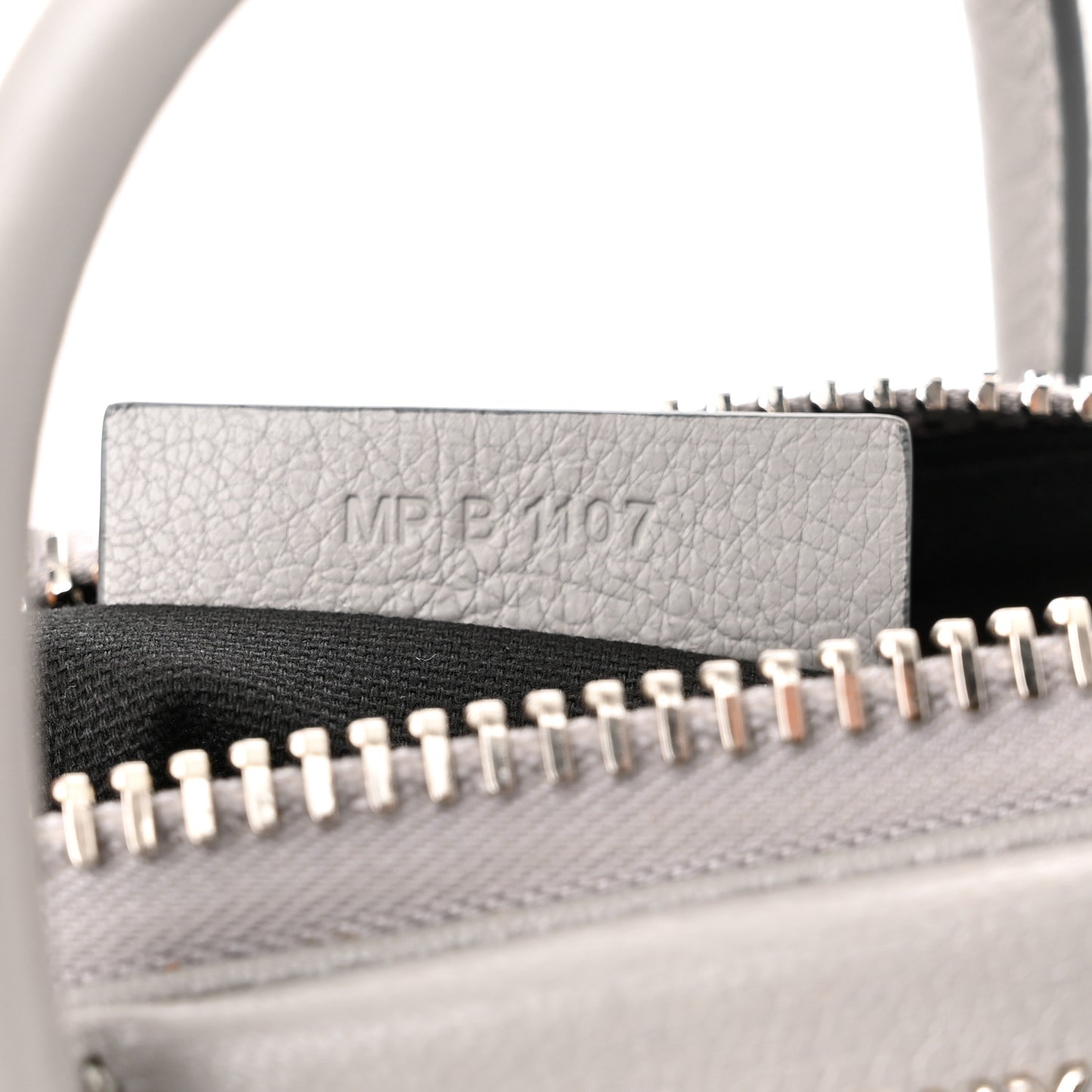 Sugar Goatskin Mini Antigona Pearl Grey