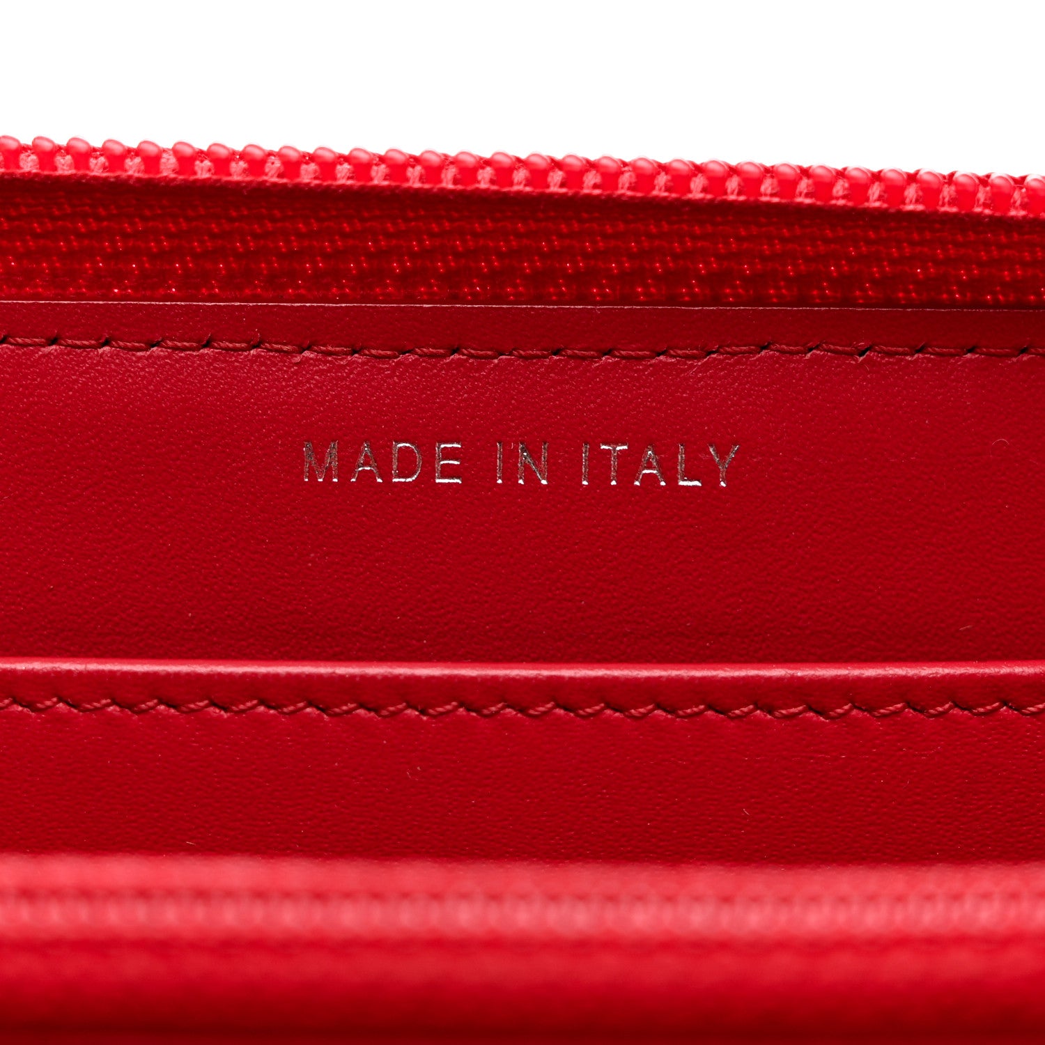 Chanel Patent Quilted Boy Zip Around Wallet Red 7 of 9