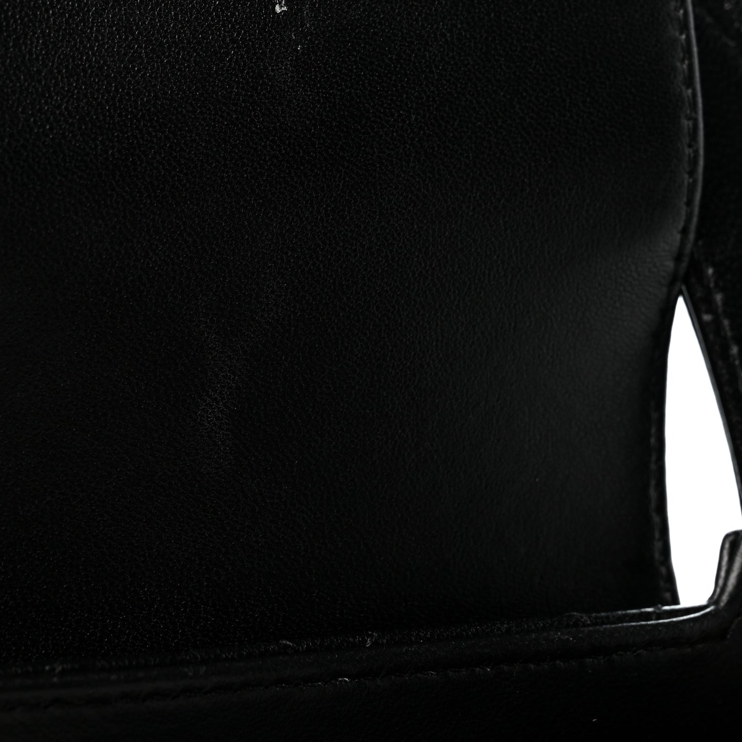 Lambskin Fringe Nano Kelly Shopper Black