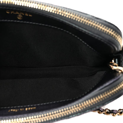 Chanel Iridescent Caviar Quilted Small Clutch With Chain Black 5 of 12