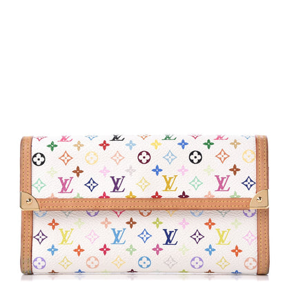 Louis Vuitton Monogram Multicolor Porte Tresor International Wallet White 1 of 8