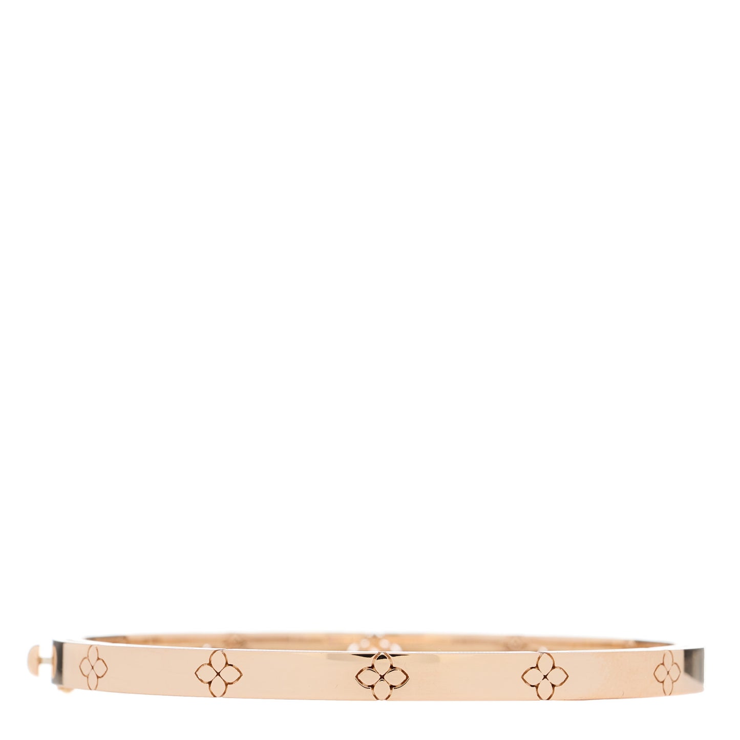 18K Rose Gold Diamond Narrow Love in Verona Bangle Bracelet