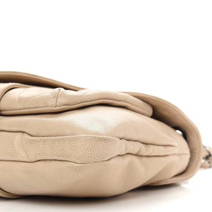 Chanel Glazed Caviar Coco Rider Flap Shoulder Bag Beige 9 of 10