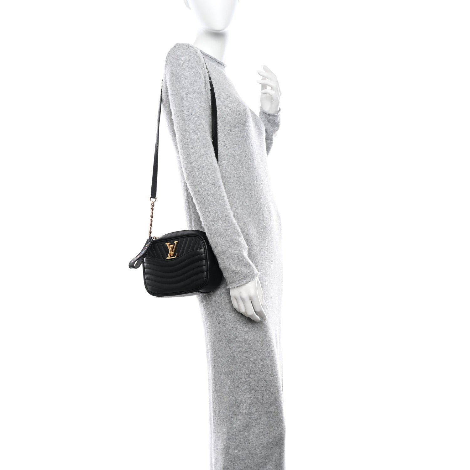 Louis Vuitton Calfskin New Wave Camera Bag Black 2 of 9