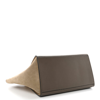 Celine Drummed Calfskin Suede Large Trapeze Souris 4 of 13