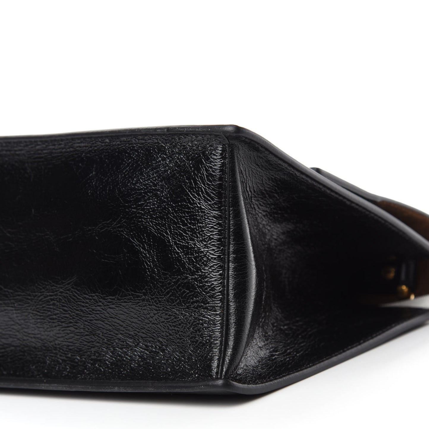 Agnello Old Shine F is Fendi Kan U Shoulder Bag Black