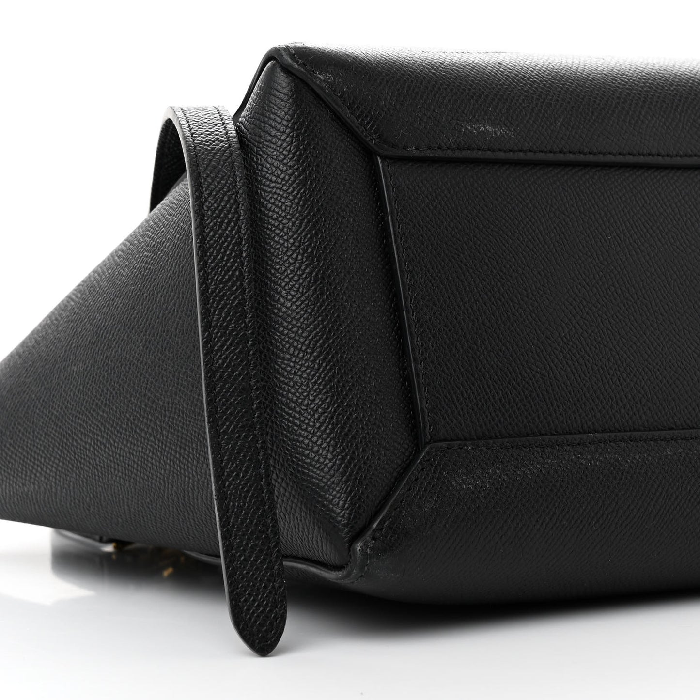 Grained Calfskin Micro Belt Bag Black