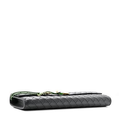 Bottega Veneta Nappa Intrecciato Enamel Long Andiamo Top Handle Daisy Clutch Ardoise 4 of 9