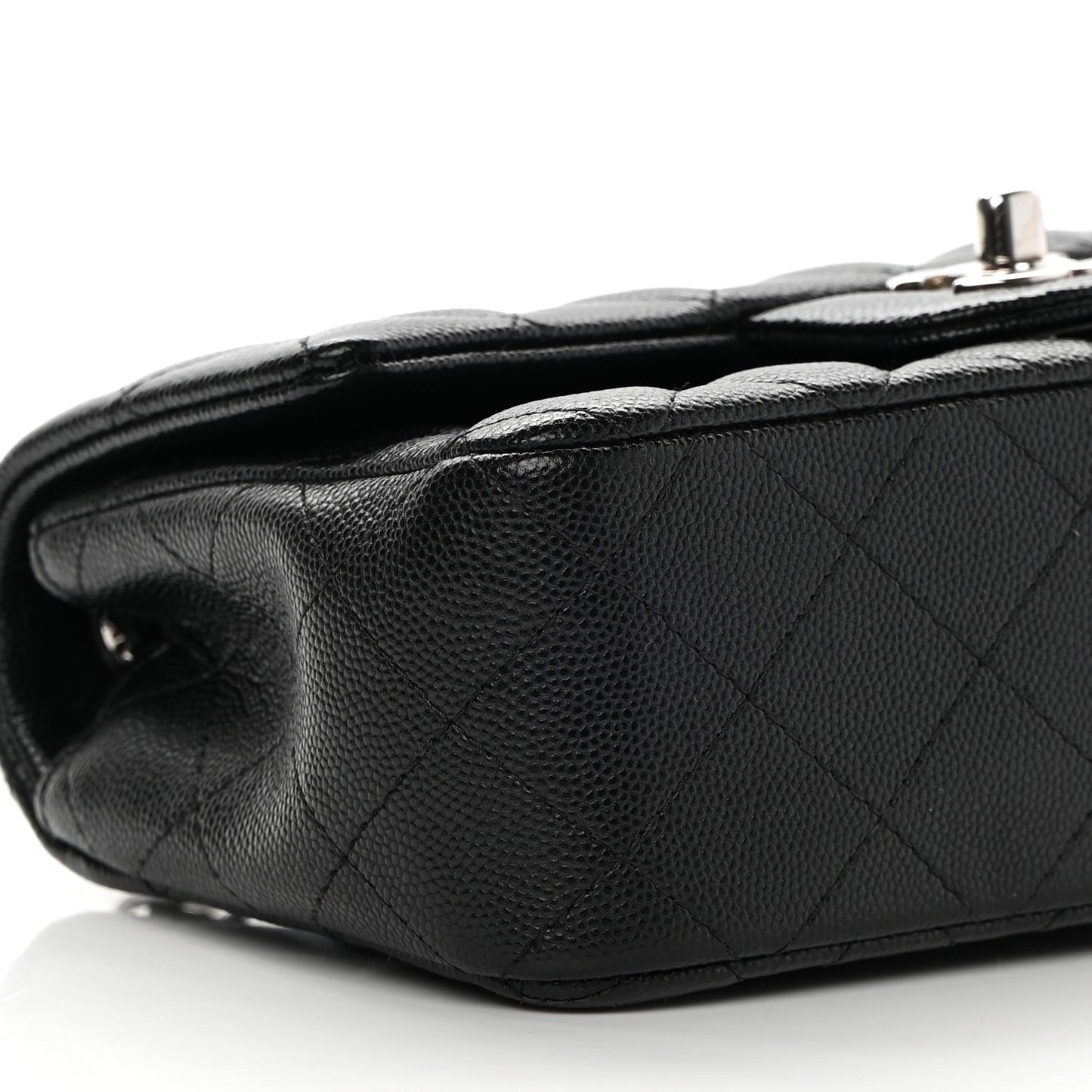 Caviar Quilted Mini Rectangular Flap Black