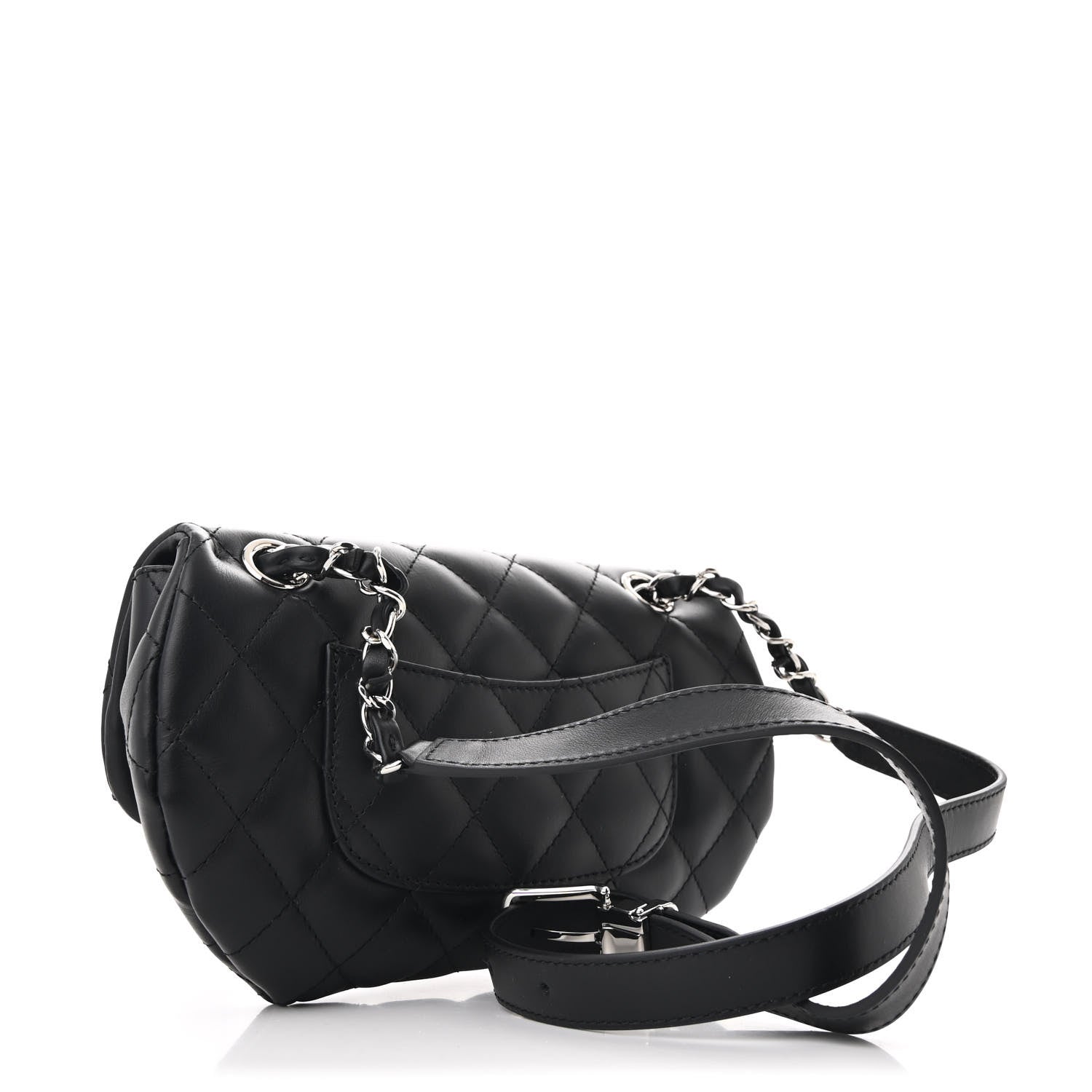 Chanel Calfskin Quilted CC Uniform Flap Belt Bag Black 3 of 12