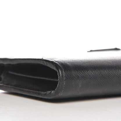 Prada Saffiano Zip Around Wallet Nero Black 11 of 13