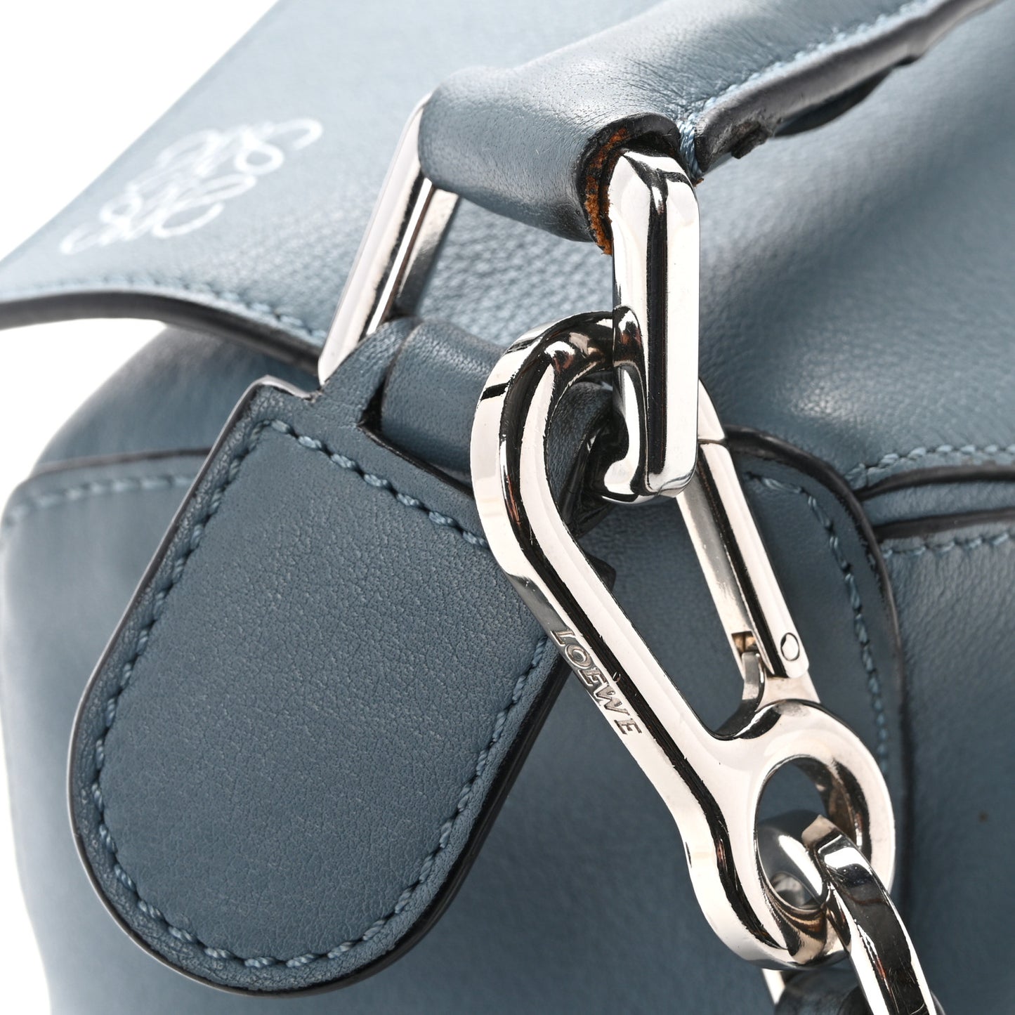 Calfskin Small Puzzle Bag Stone Blue