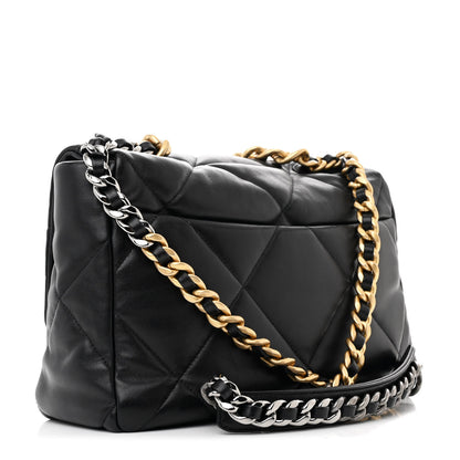 Chanel Lambskin Quilted Large Chanel 19 Flap Black 3 of 11