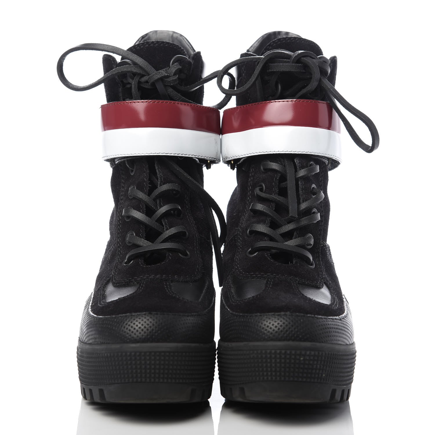 Louis Vuitton Suede Calfskin Laureate Platform Desert Boots 36 Black 2 of 10