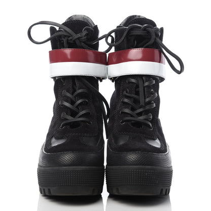 Louis Vuitton Suede Calfskin Laureate Platform Desert Boots 36 Black 2 of 10