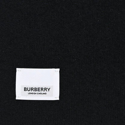 Burberry Cashmere Large Crest Embroidered Scarf Black 3 of 3