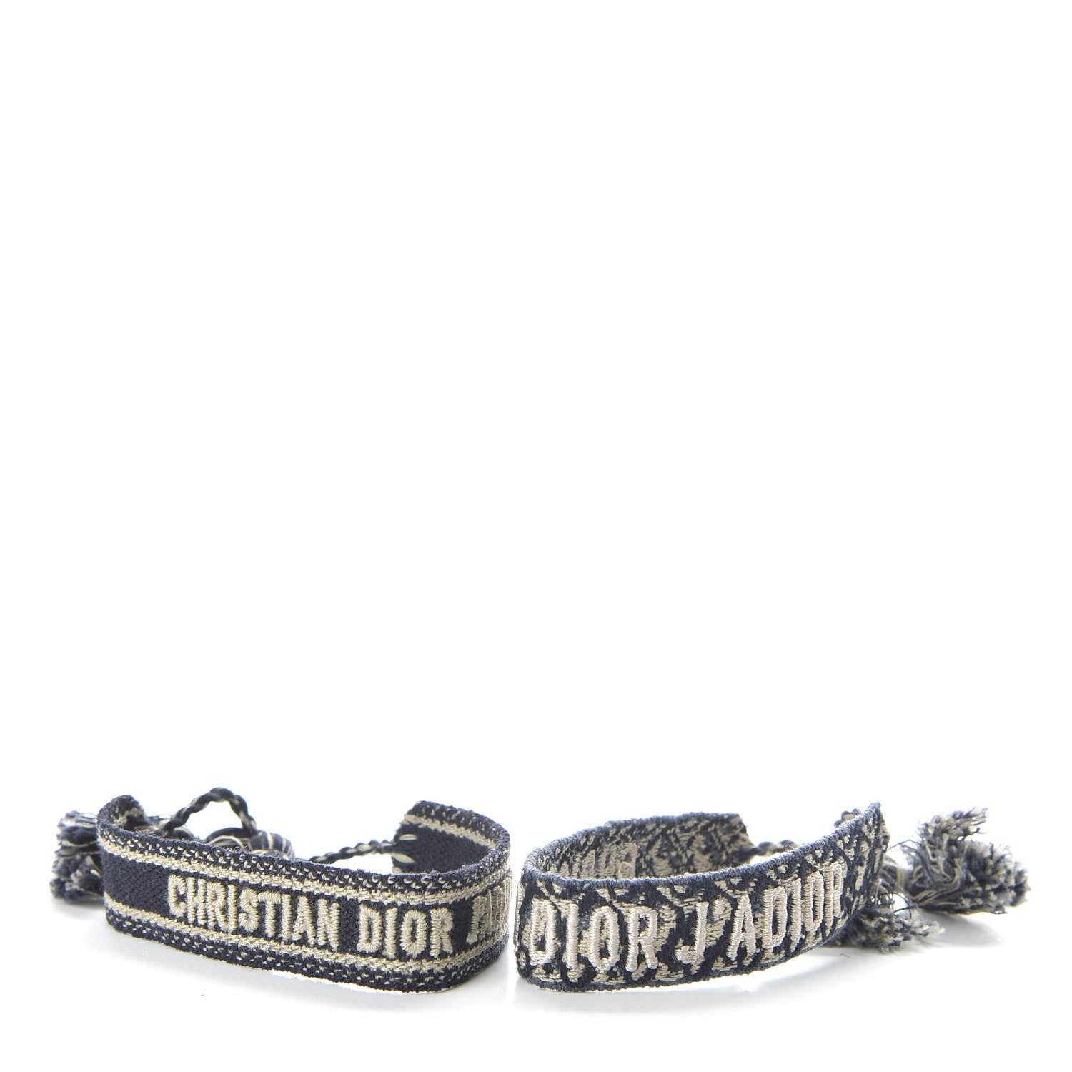 Christian Dior Woven Cotton J'Adior Friendship Bracelet Set Navy 1 of 6