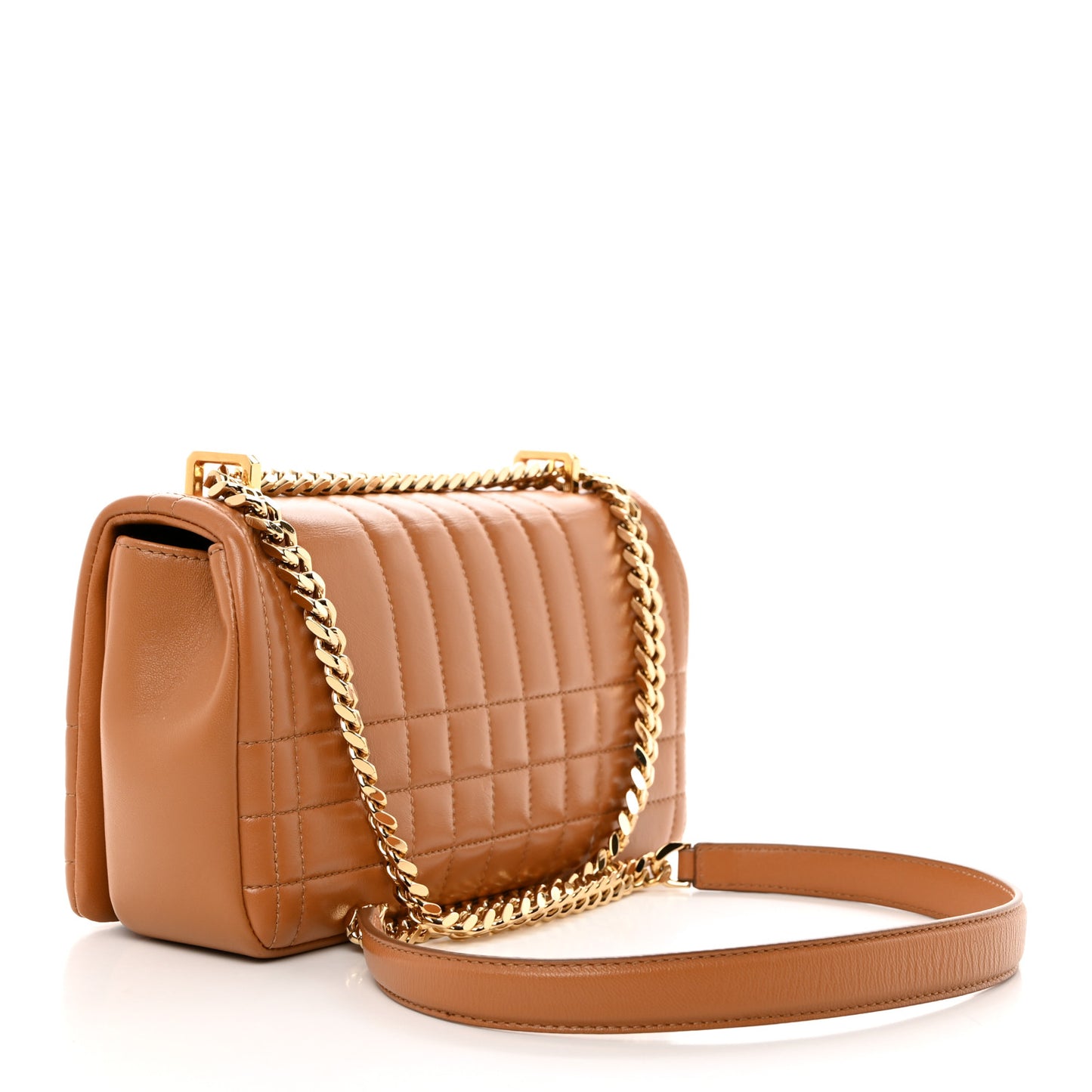 Lambskin Quilted Small Lola Bag Maple Brown