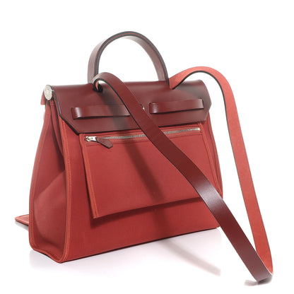 Hermes Toile Herbag Zip 31 PM Rouge H 3 of 12