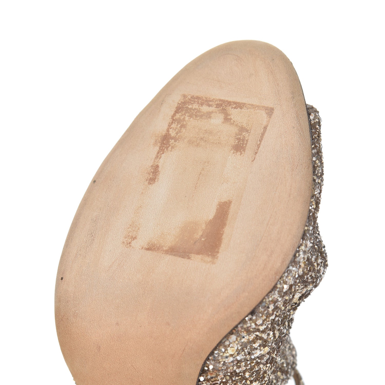 Jimmy Choo Glitter Lang Sandals 37.5 Gold 8 of 15