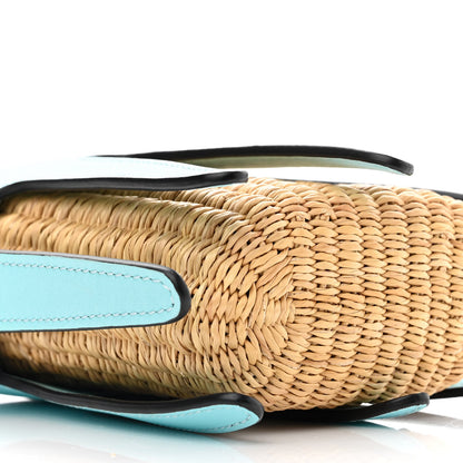 Loewe Calfskin Wicker Paula's Ibiza Octopus Mini Crossbody Natural Blue 7 of 8