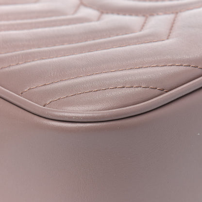Gucci Calfskin Matelasse Small GG Marmont Chain Shoulder Bag Porcelain Rose 15 of 26