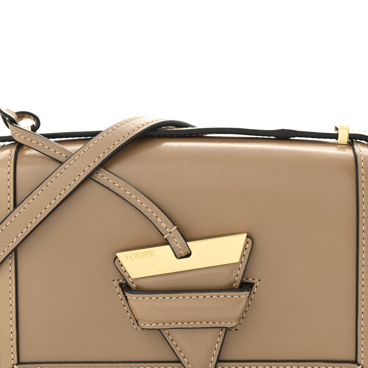 Calfskin Small Barcelona Shoulder Bag Mink