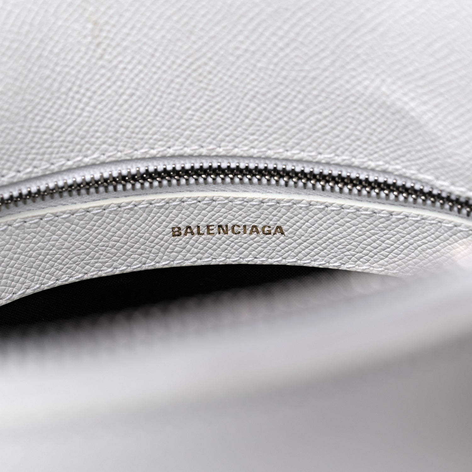 Balenciaga Signature Grained Calfskin Logo S Ville Top Handle Bag White Black 6 of 17