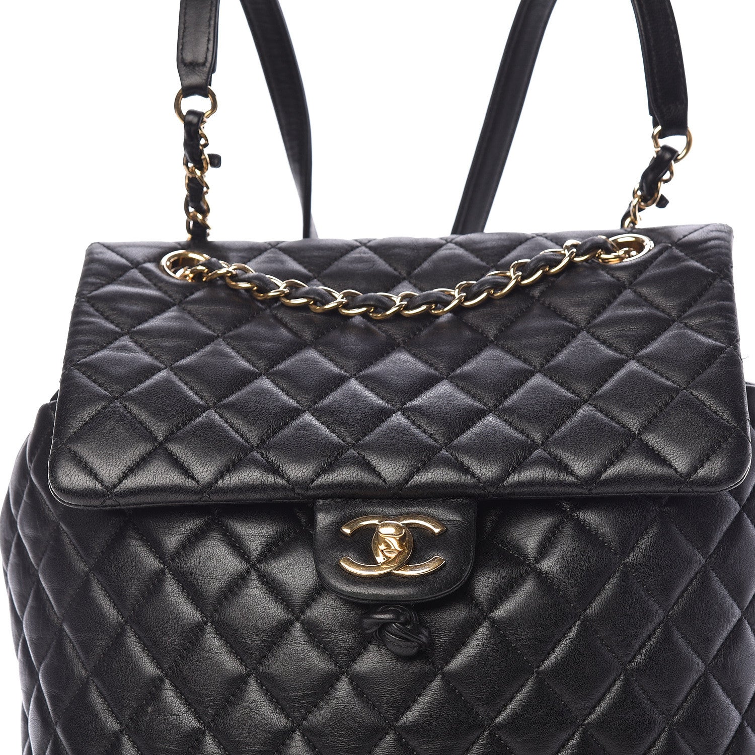 Chanel Lambskin Quilted Large Urban Spirit Backpack Black 10 of 14