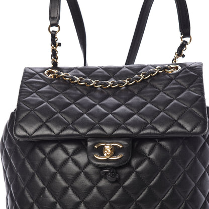 Chanel Lambskin Quilted Large Urban Spirit Backpack Black 10 of 14