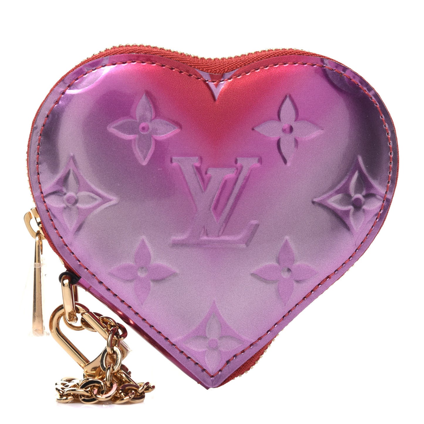 Vernis Heart Coin Purse Pink Red