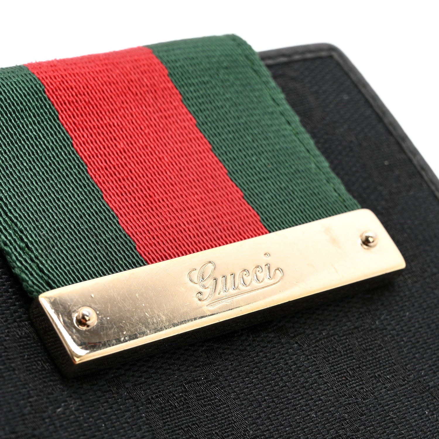 Gucci Monogram Web French Flap Wallet Black 8 of 8