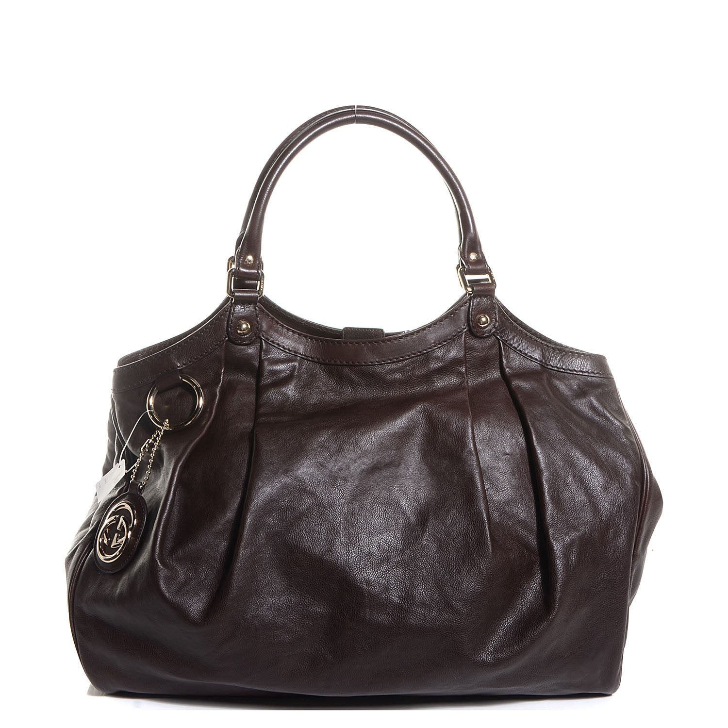 Gucci Leather Large Sukey Tote Dark Brown 1 of 9