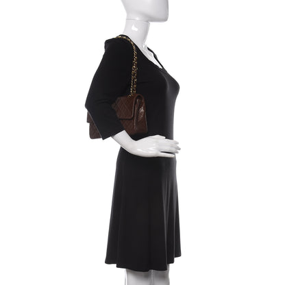 Chanel Lambskin Quilted Small Double Flap Brown 2 of 16