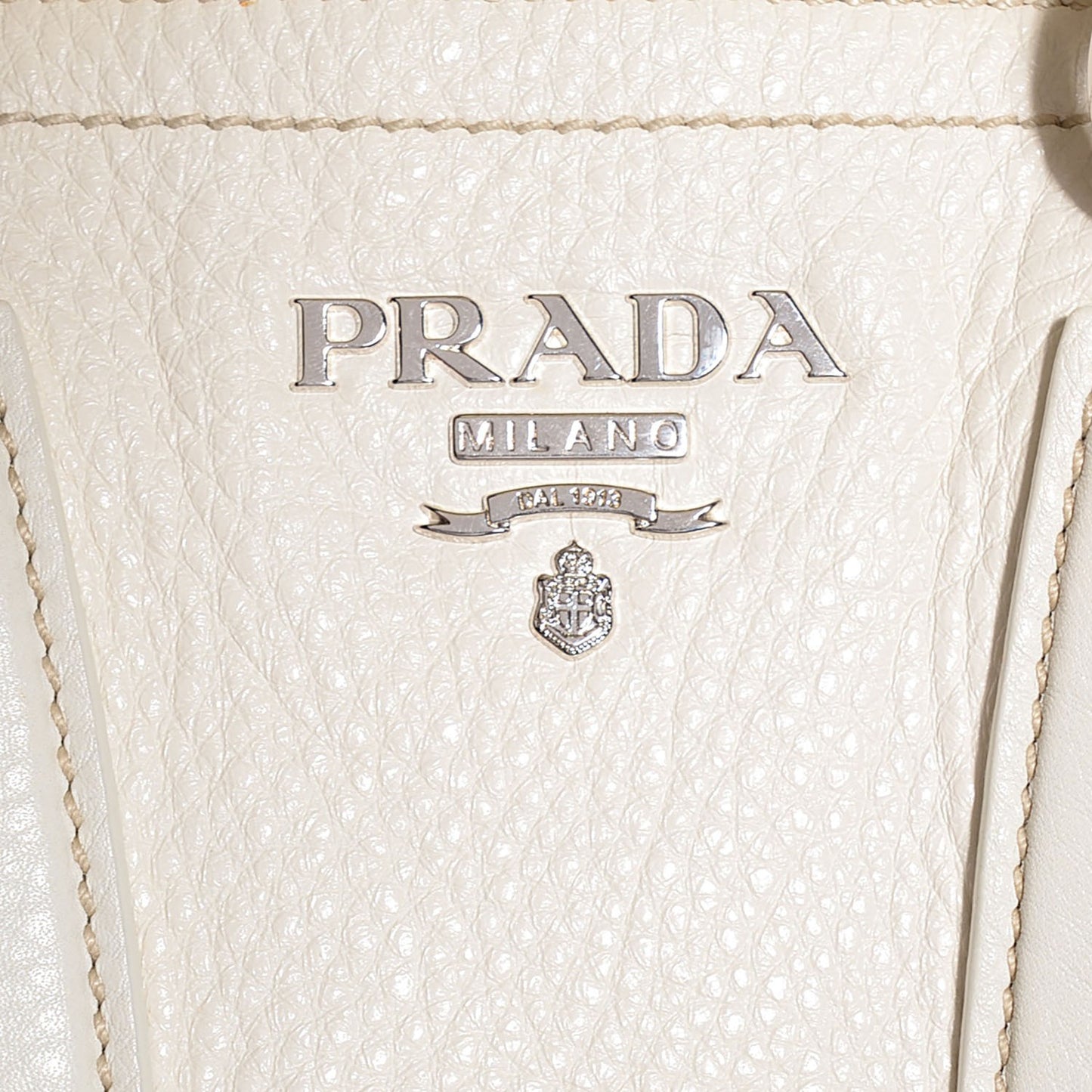 Vitello Daino Braided Tote Bianco