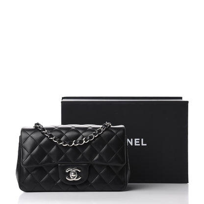 Chanel Lambskin Quilted Mini Rectangular Flap Black 11 of 11
